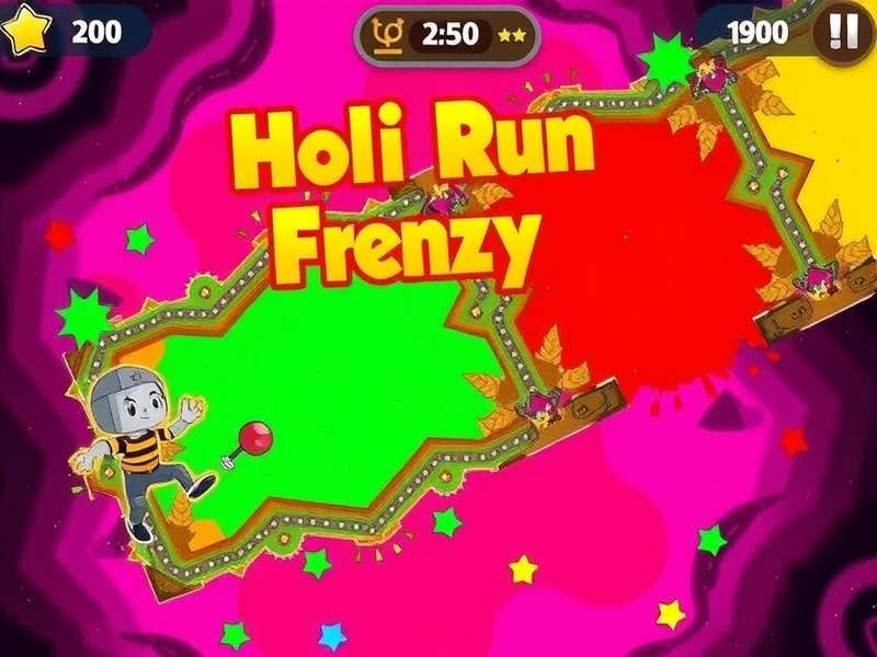 Holi Run Frenzy colorful gameplay screenshot